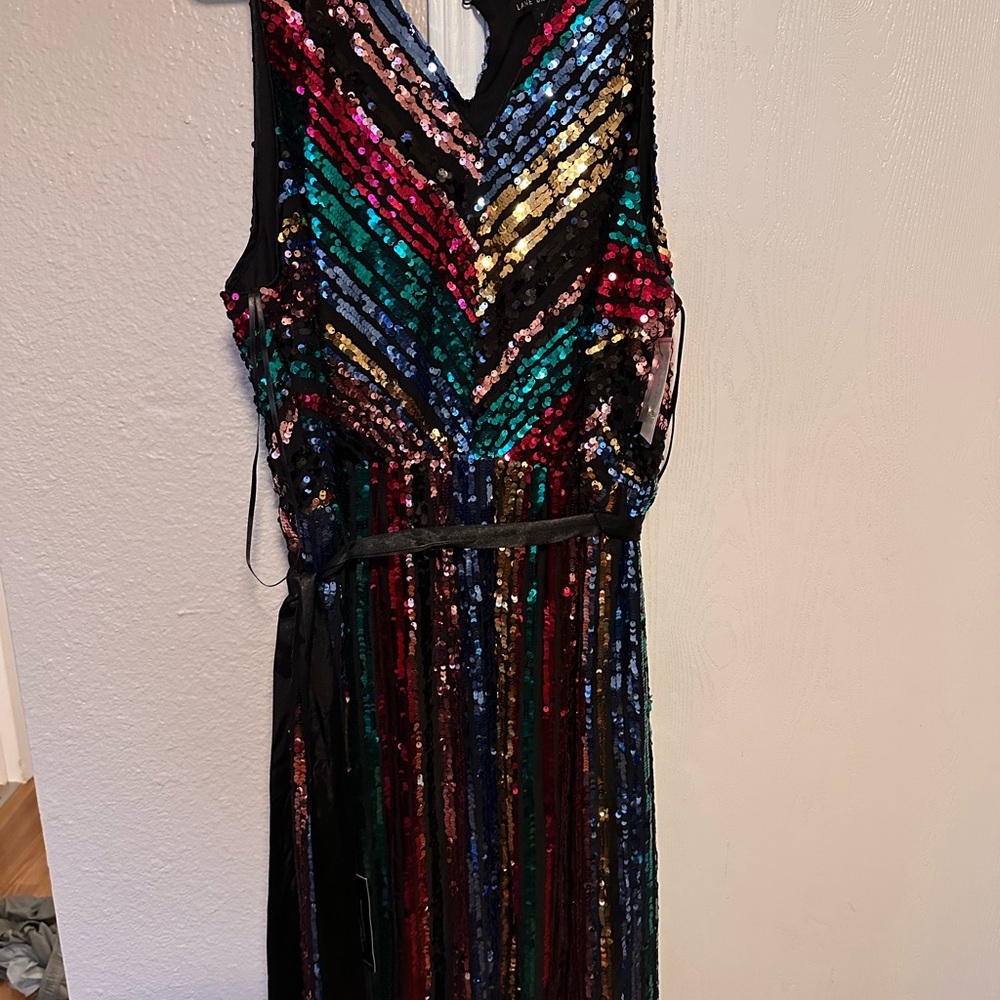 Lane Bryant Multicolor Sequin Midi Dress